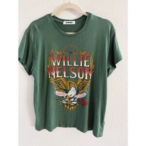 Daydreamer Willie Nelson Abbott Texas Tour Tee Stormy Green